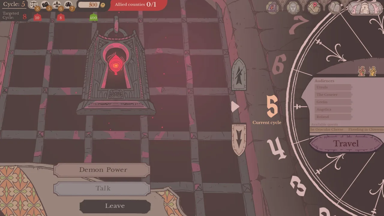 Sovereign Tower rewind showing a new path after using knowledge from an earlier timeline